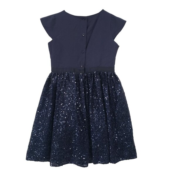 Baker By Ted Baker Navy Blue Sequin Sparkly Dress Size 11 Party Glam Cocktail - Picture 2 of 7